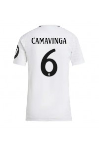 Real Madrid Eduardo Camavinga #6 Voetbaltruitje Thuis tenue Dames 2024-25 Korte Mouw